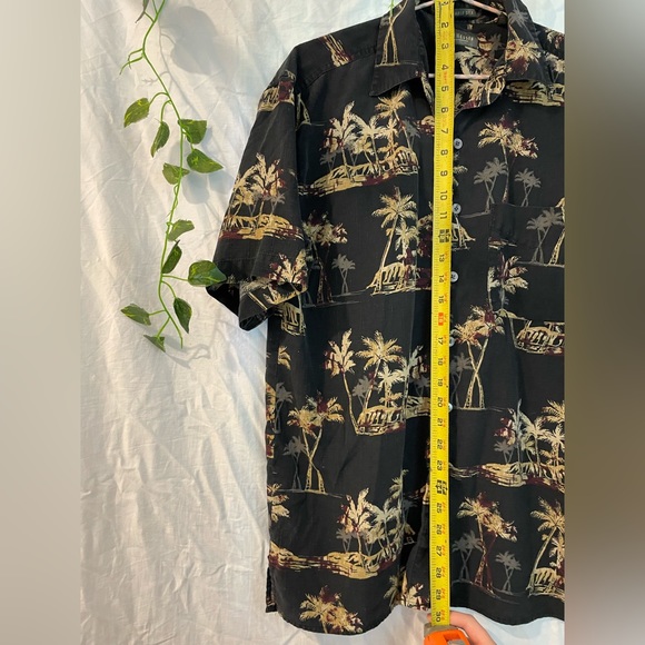 HAWAIIAN PRINT Button Down Silk Shirt - Picture 2 of 5